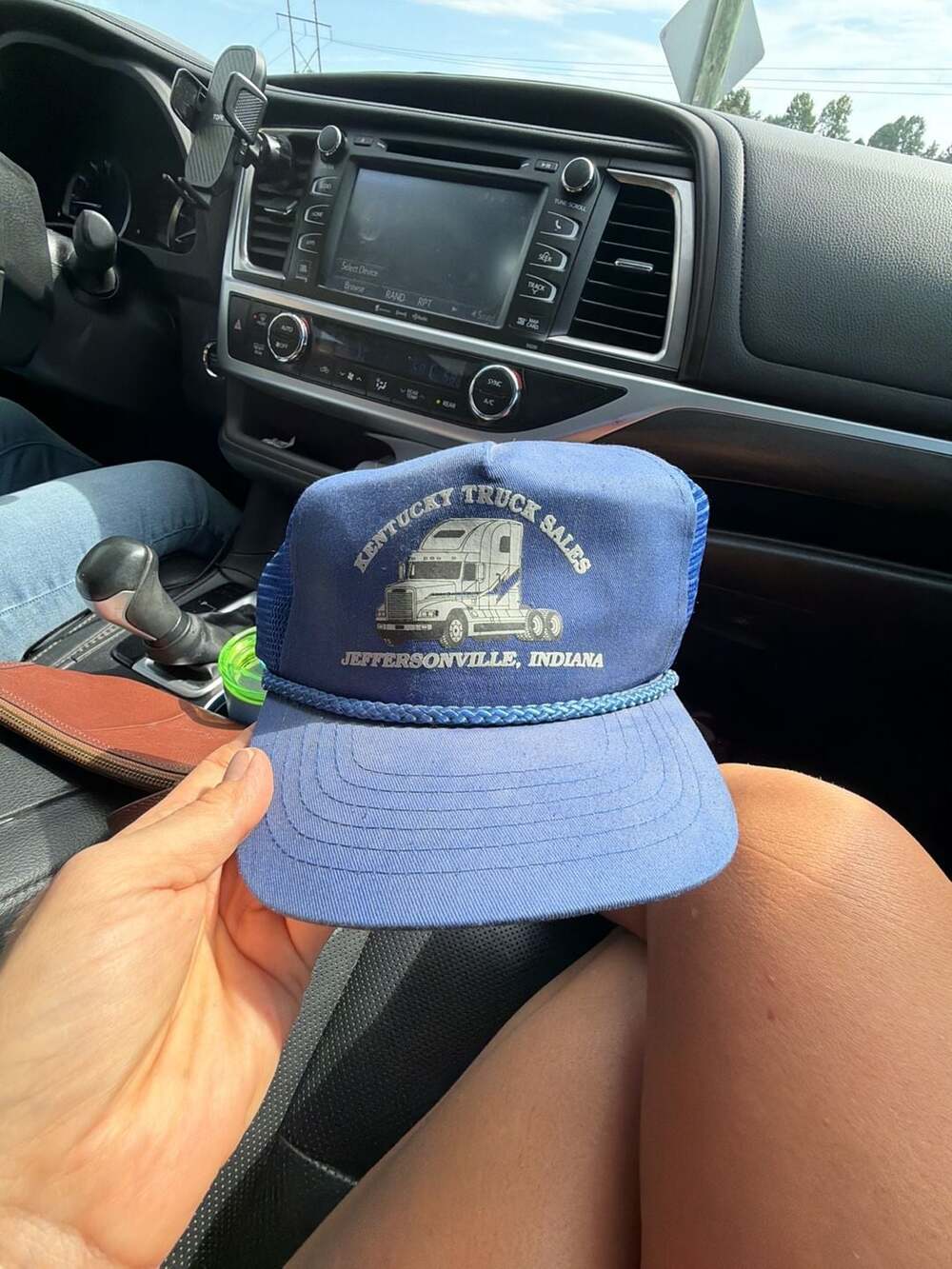 Vintage Kentucky Truck Sales Jeffersonville, Indiana Blue Mesh Trucker Hat